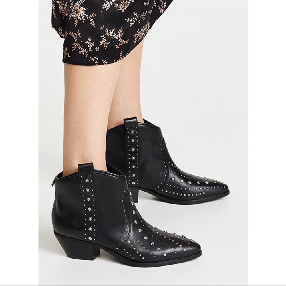 Sam Edelman Brian Embellished Ankle Boots 7.5 - Picture 1 of 9